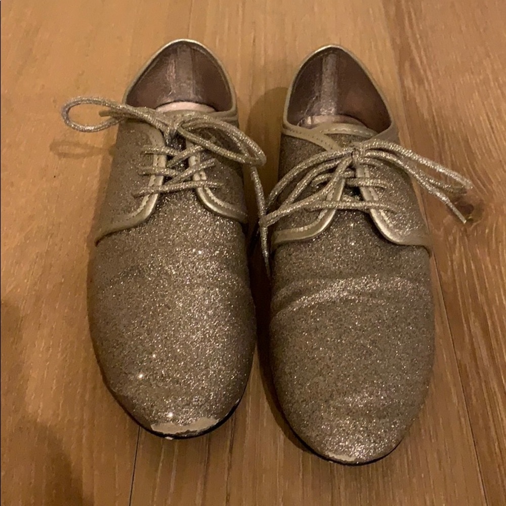Aldo gold glitter loafers